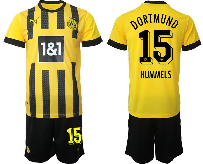 Men 2022-2023 Club Borussia Dortmund home yellow #15 Soccer Jersey->borussia dortmund jersey->Soccer Club Jersey
